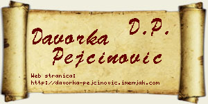 Davorka Pejčinović vizit kartica